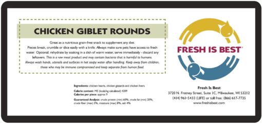 Freeze Dried Chicken Giblet Rounds - Image 4