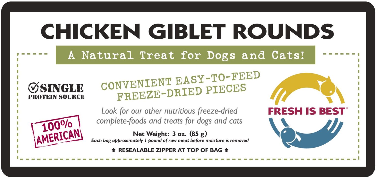 Freeze Dried Chicken Giblet Treats Cat & Dog Treats Fresh Is Best®