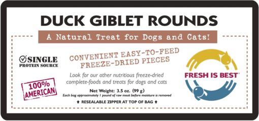 Freeze Dried Duck Giblet Rounds - Image 3