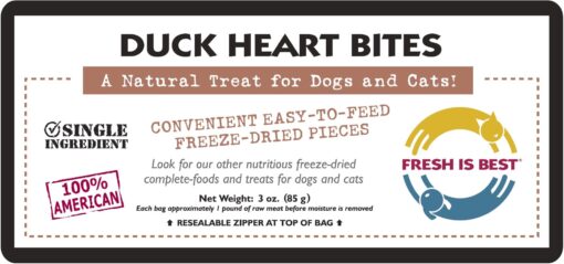 Freeze Dried Duck Heart Bites - Image 3