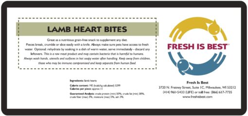 Freeze Dried Lamb Heart Bites - Image 4