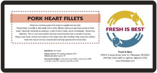 Freeze Dried Pork Heart Fillets - Image 3