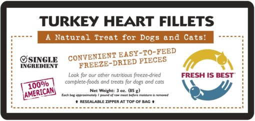 Freeze Dried Turkey Heart Fillets - Image 3