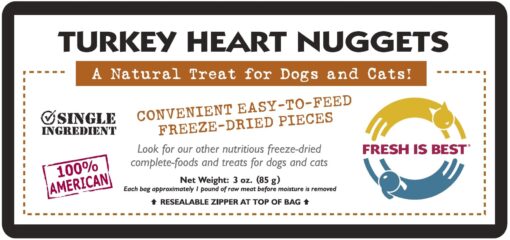 Freeze Dried Turkey Heart Nuggets - Image 3