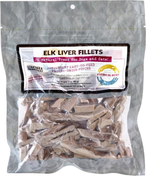 Freeze Dried Elk Liver Fillets
