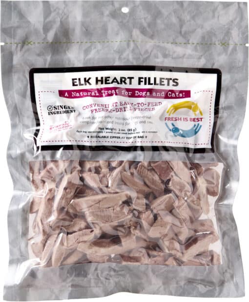 Freeze Dried Elk Heart Fillets