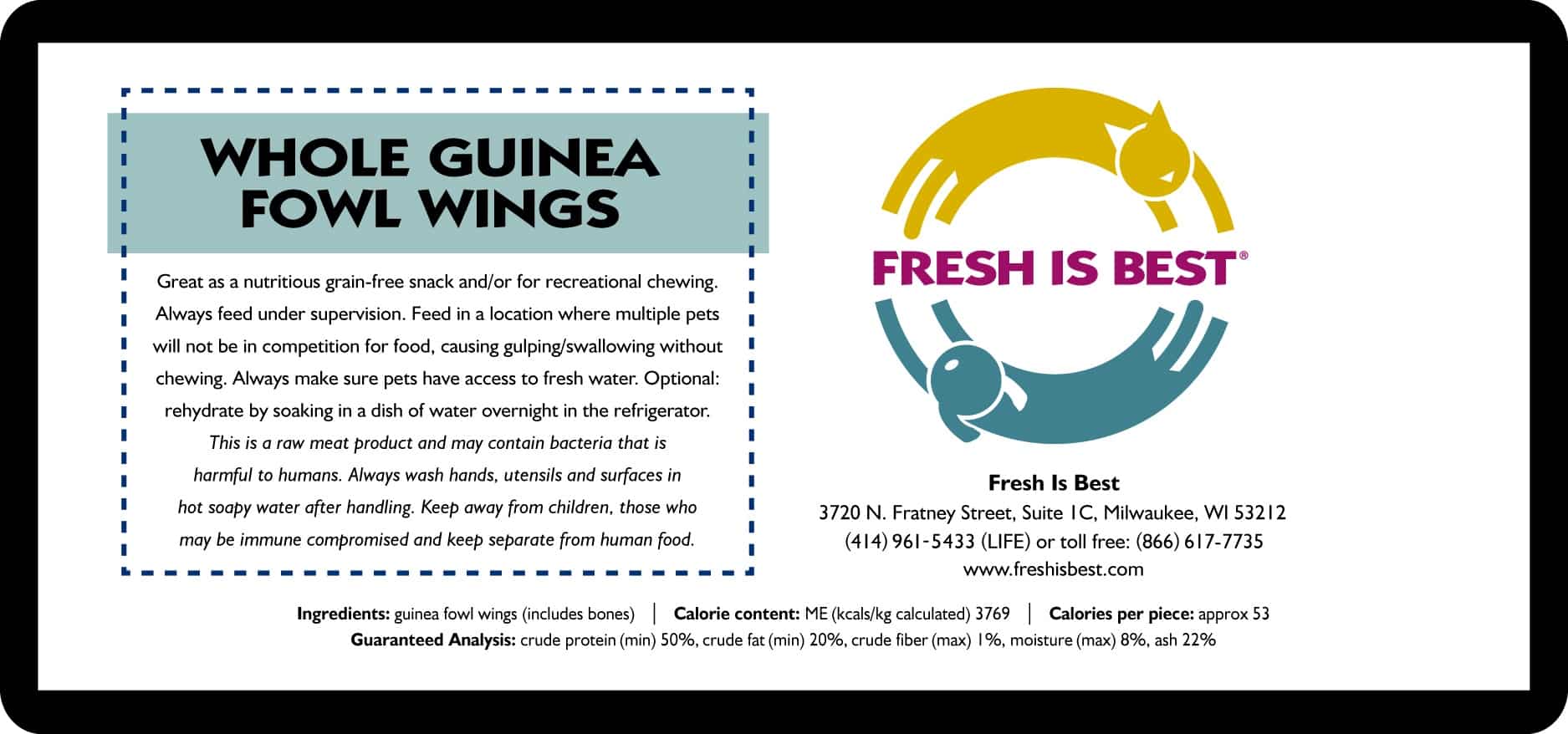 Freeze Dried Whole Guinea Fowl Wings - Image 3