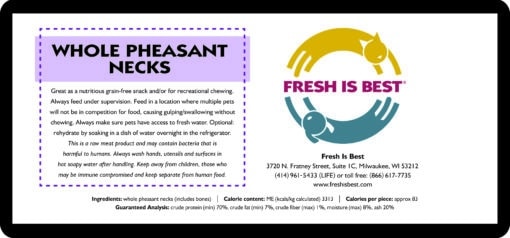 Freeze Dried Whole Pheasant Necks - Image 4